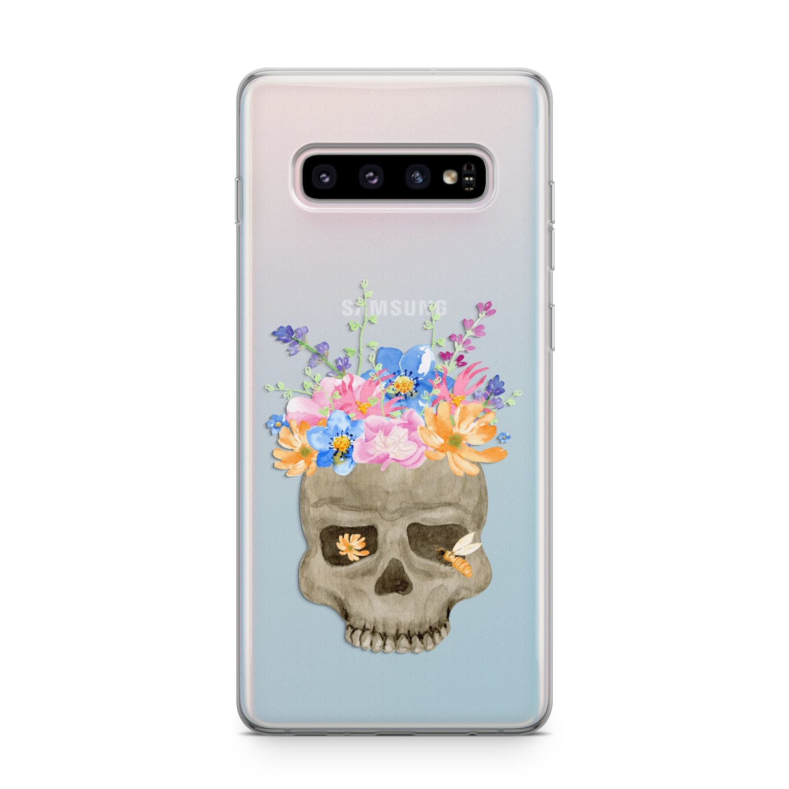 Halloween Flower Skull Samsung Galaxy S10 Plus Case