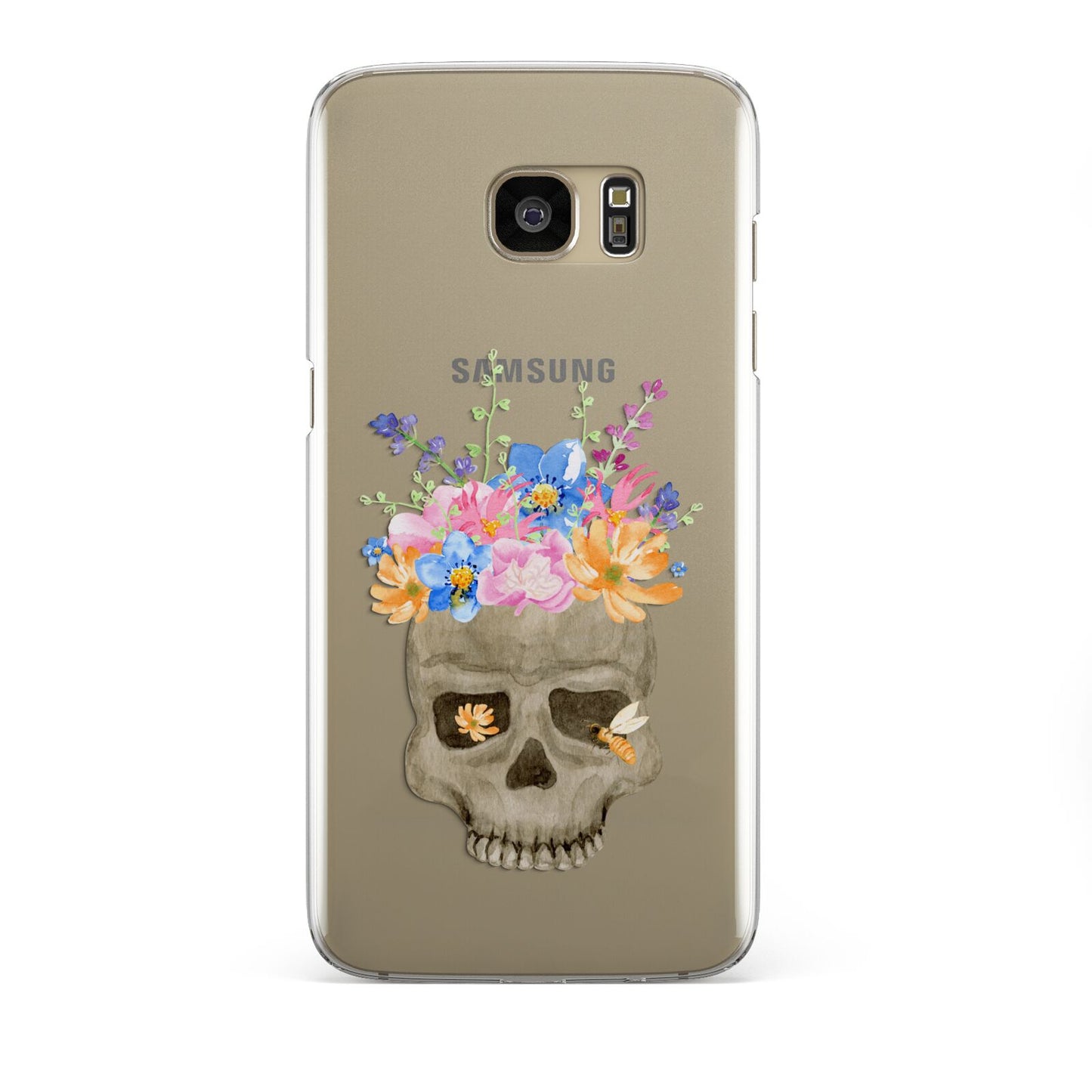 Halloween Flower Skull Samsung Galaxy S7 Edge Case