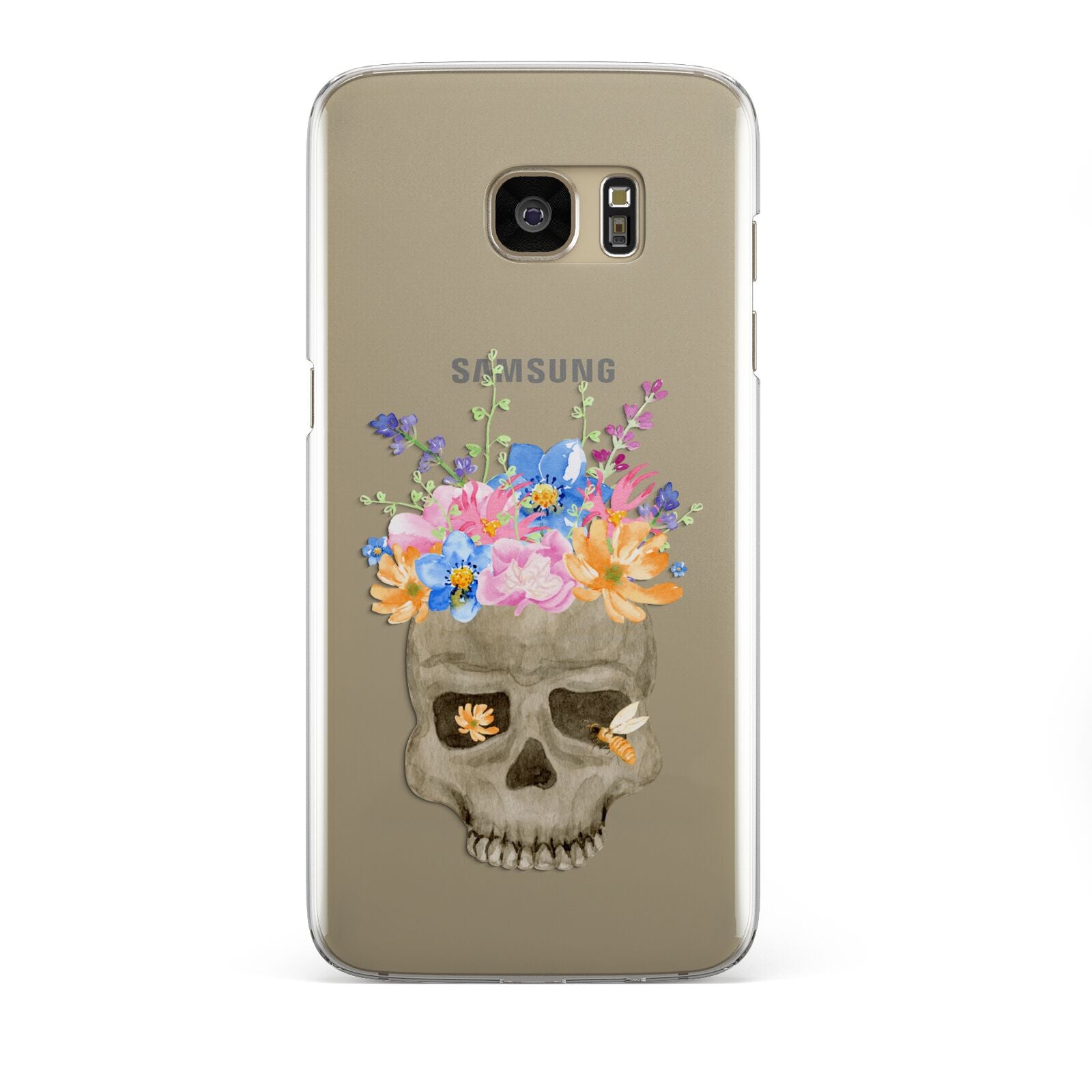 Halloween Flower Skull Samsung Galaxy S7 Edge Case