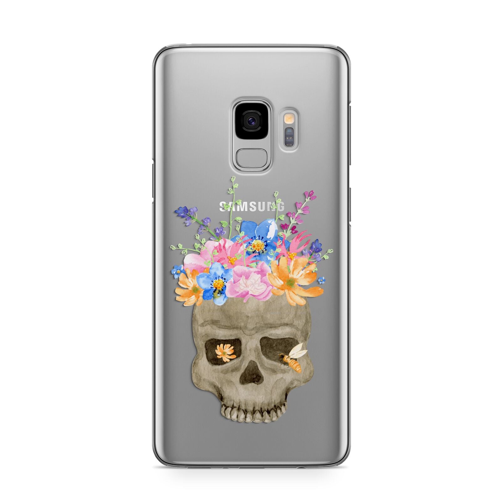 Halloween Flower Skull Samsung Galaxy S9 Case