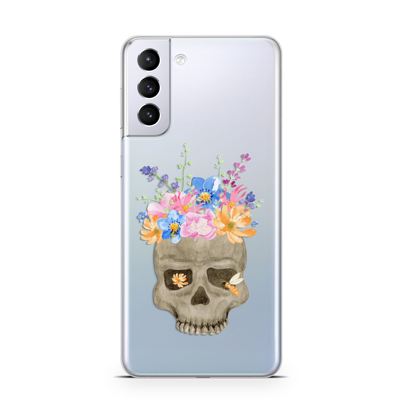 Halloween Flower Skull Samsung S21 Plus Case