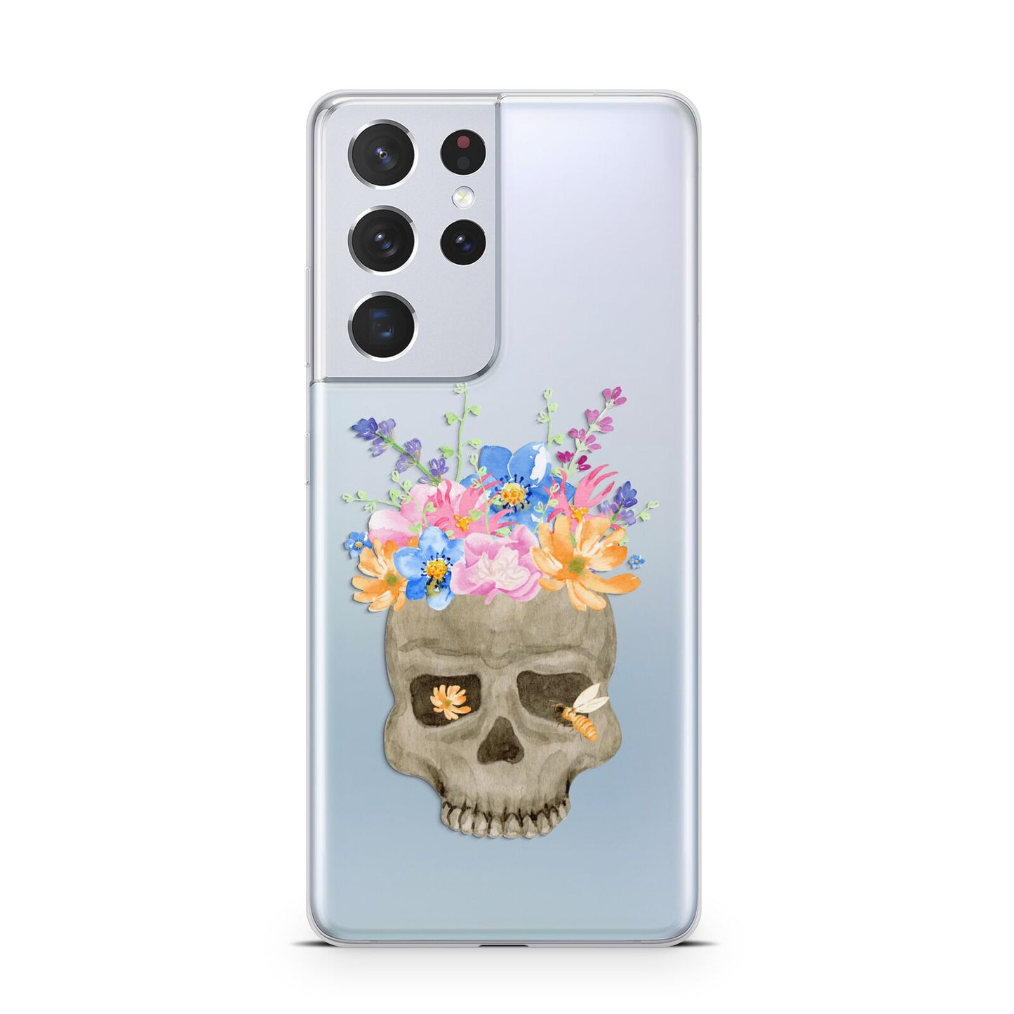 Halloween Flower Skull Samsung S21 Ultra Case