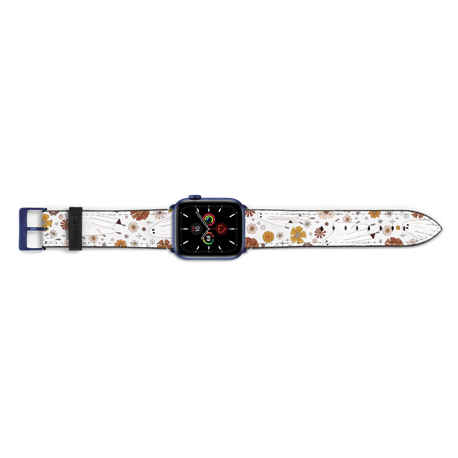 Halloween Ghost Apple Watch Strap Landscape Image Blue Hardware