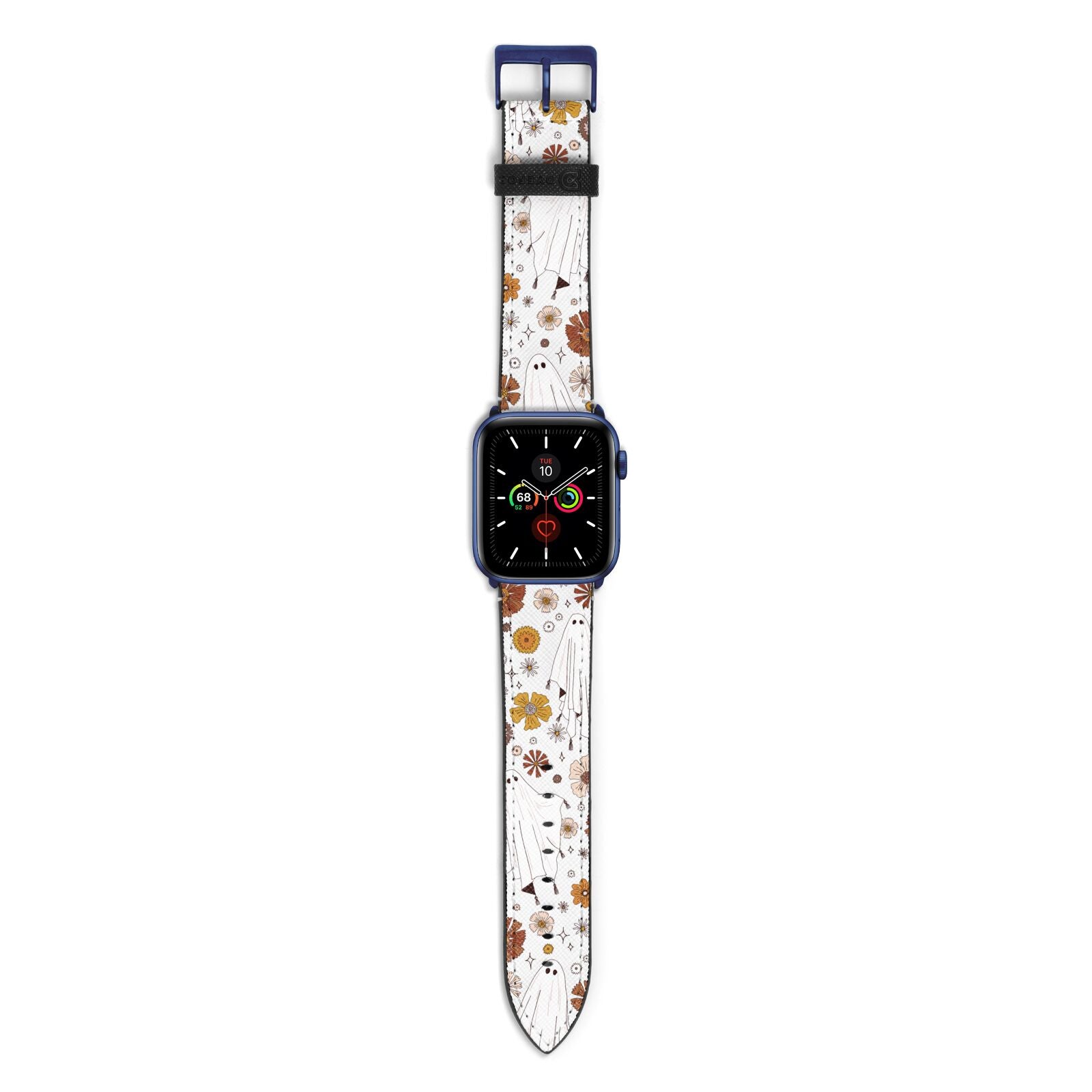 Halloween Ghost Apple Watch Strap with Blue Hardware