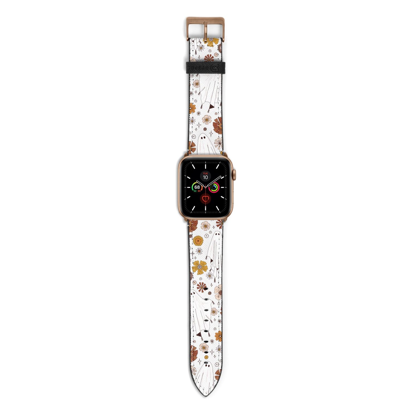 Halloween Ghost Apple Watch Strap with Gold Hardware