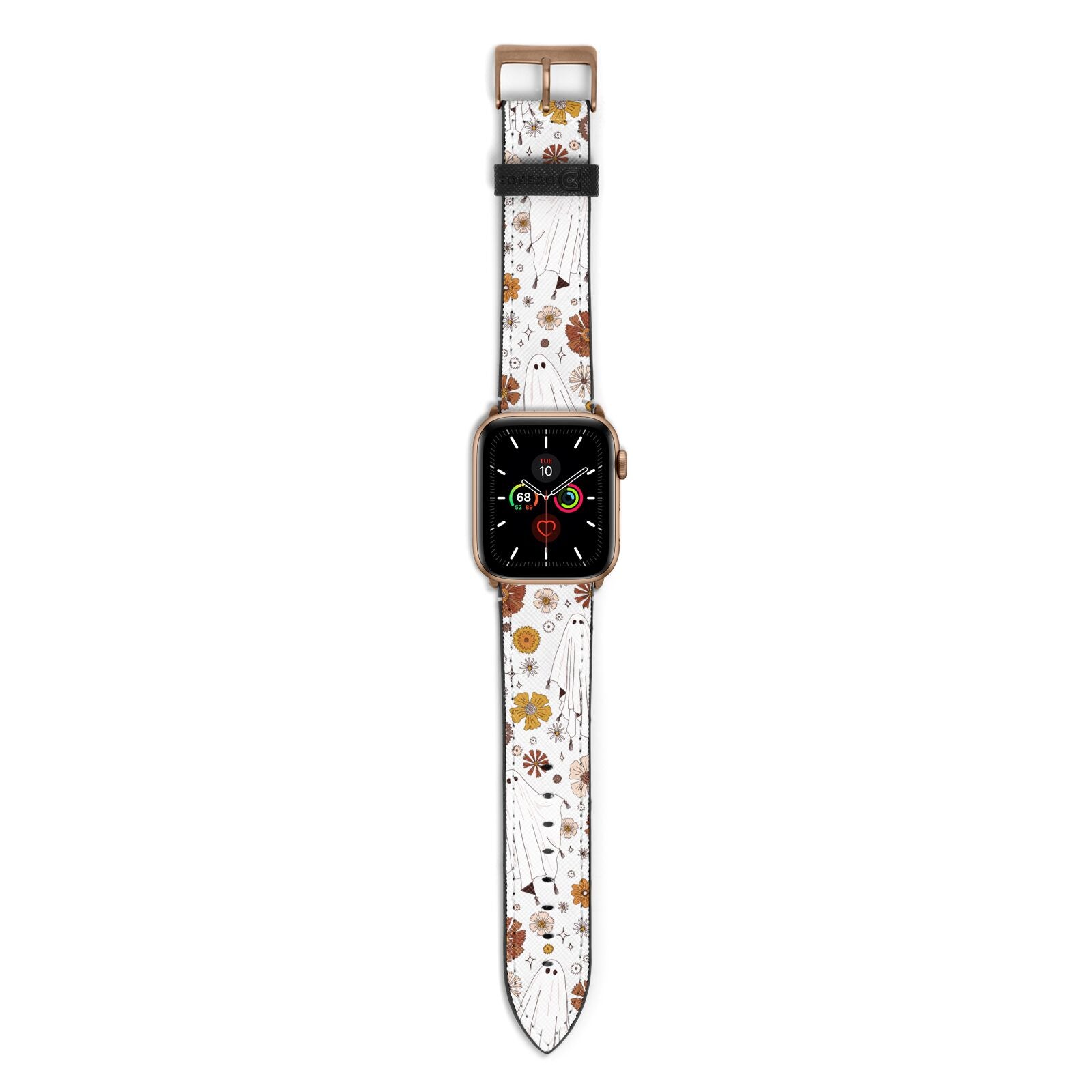 Halloween Ghost Apple Watch Strap with Gold Hardware