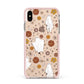 Halloween Ghost Apple iPhone Xs Max Impact Case Pink Edge on Gold Phone