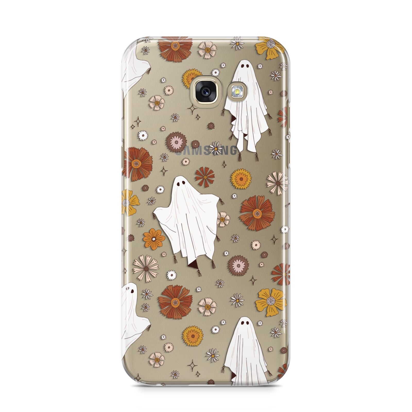 Halloween Ghost Samsung Galaxy A5 2017 Case on gold phone