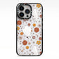 Halloween Ghost iPhone 13 Pro Black Impact Case on Silver phone