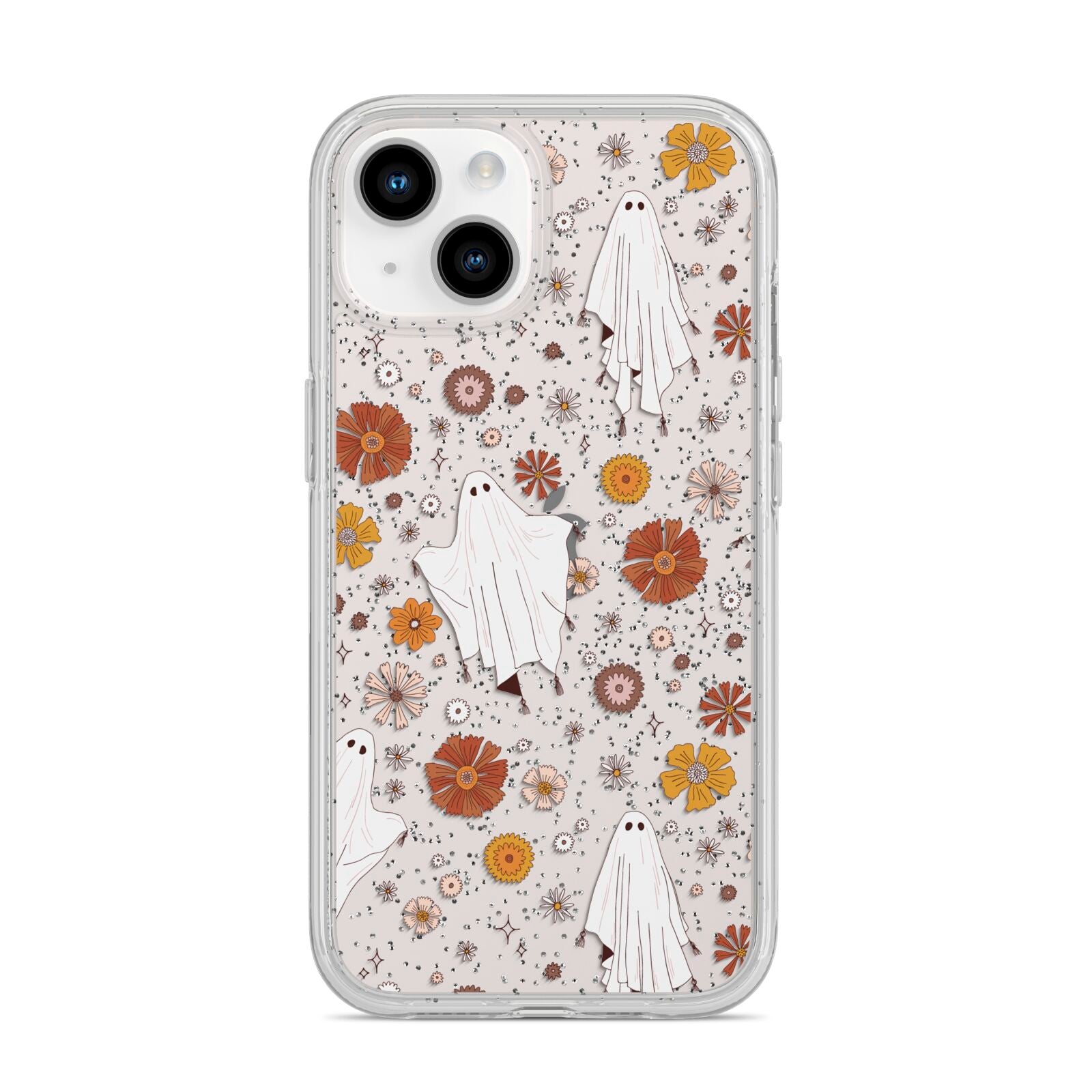 Halloween Ghost iPhone 14 Glitter Tough Case Starlight