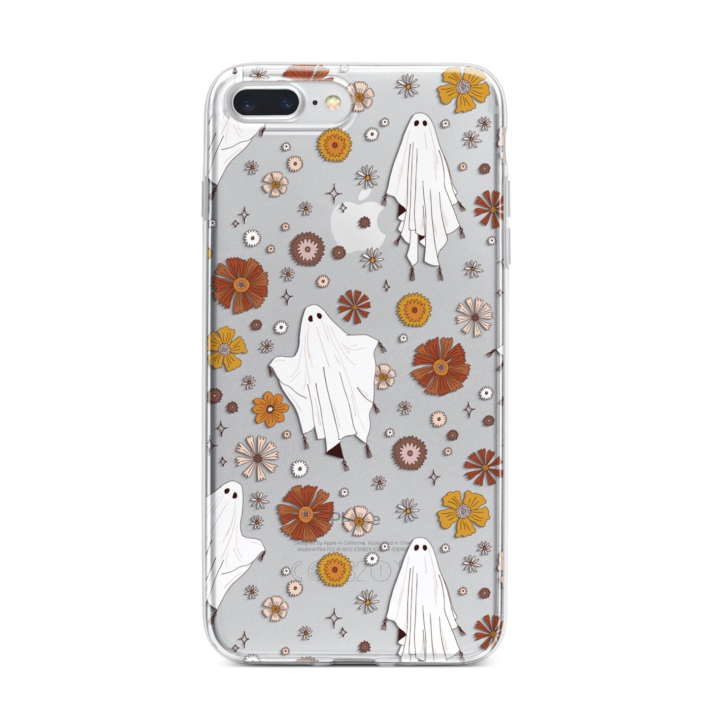 Halloween Ghost iPhone 7 Plus Bumper Case on Silver iPhone