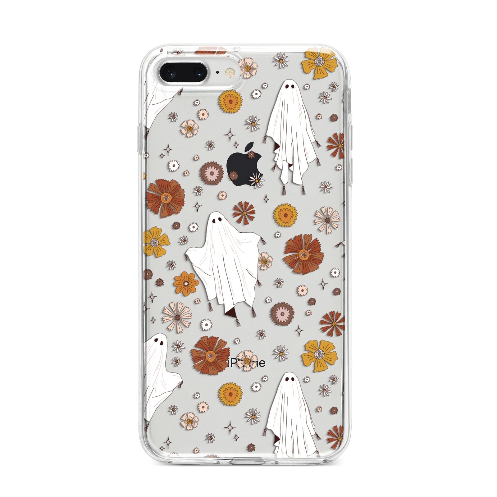 Halloween Ghost iPhone 8 Plus Bumper Case on Silver iPhone