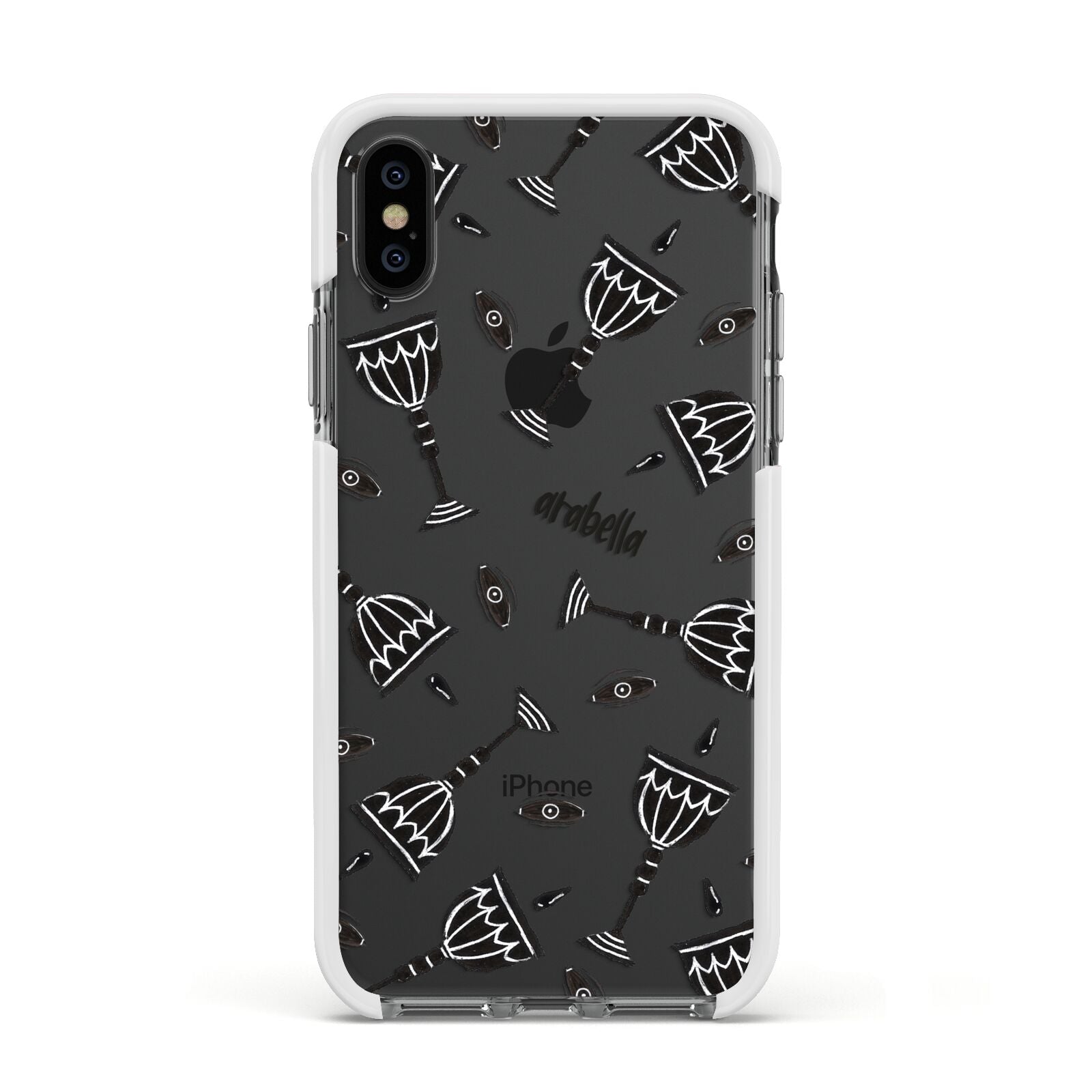 Halloween Goblet Apple iPhone Xs Impact Case White Edge on Black Phone