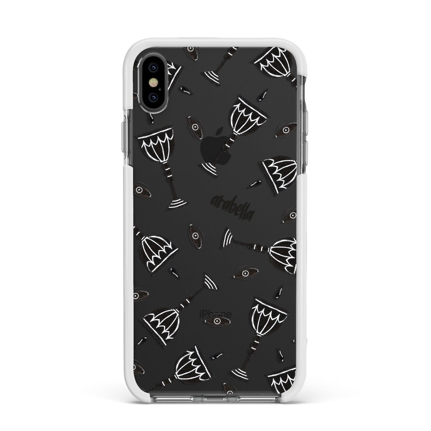 Halloween Goblet Apple iPhone Xs Max Impact Case White Edge on Black Phone