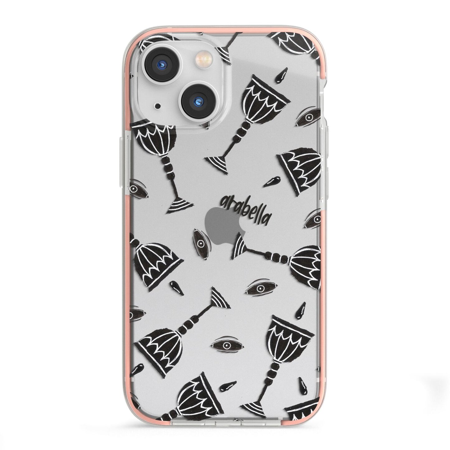 Halloween Goblet iPhone 13 Mini TPU Impact Case with Pink Edges