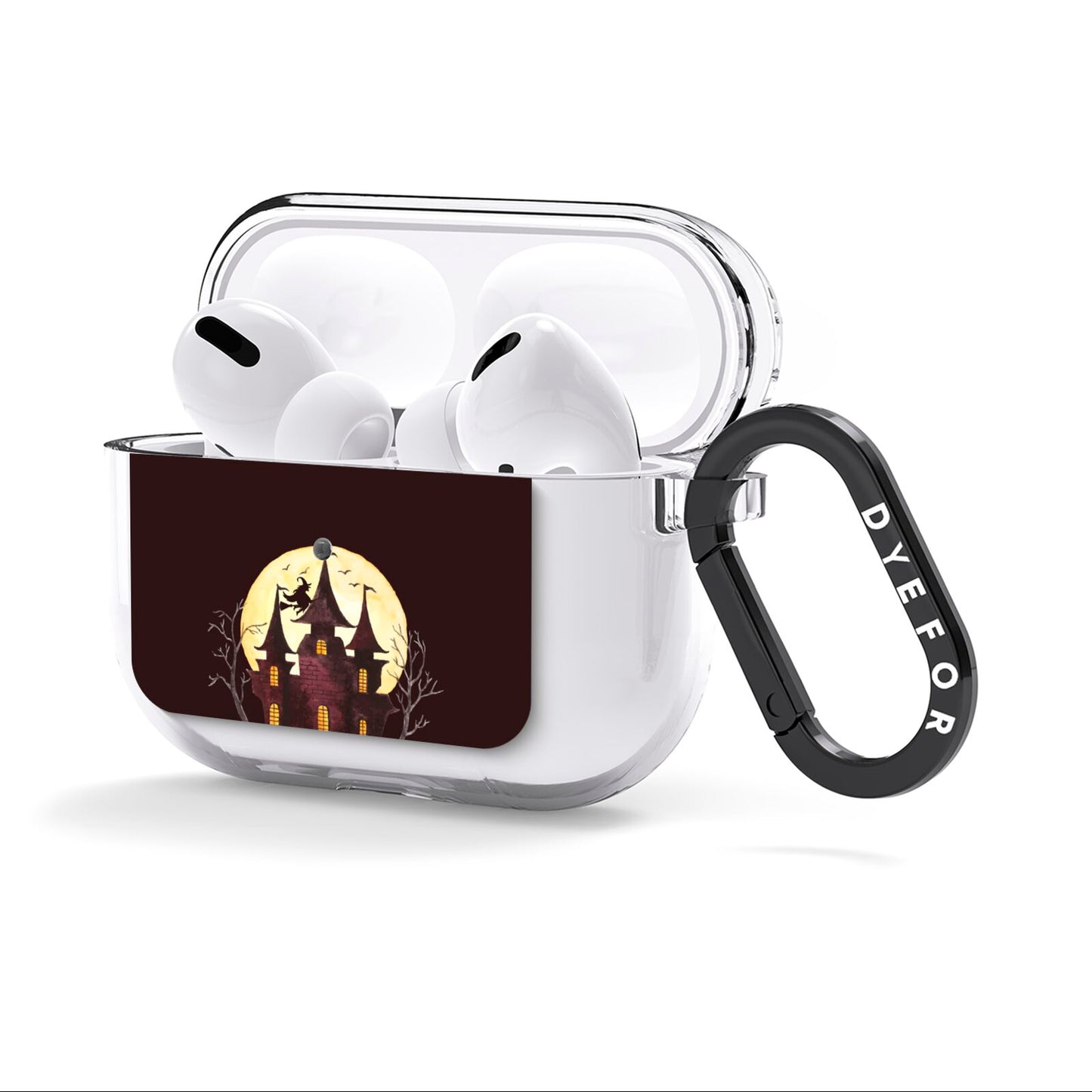 Halloween Haunted House AirPods Clear Case 3rd Gen Side Image