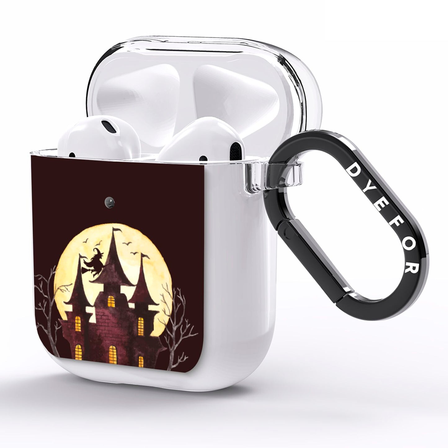 Halloween Haunted House AirPods Clear Case Side Image