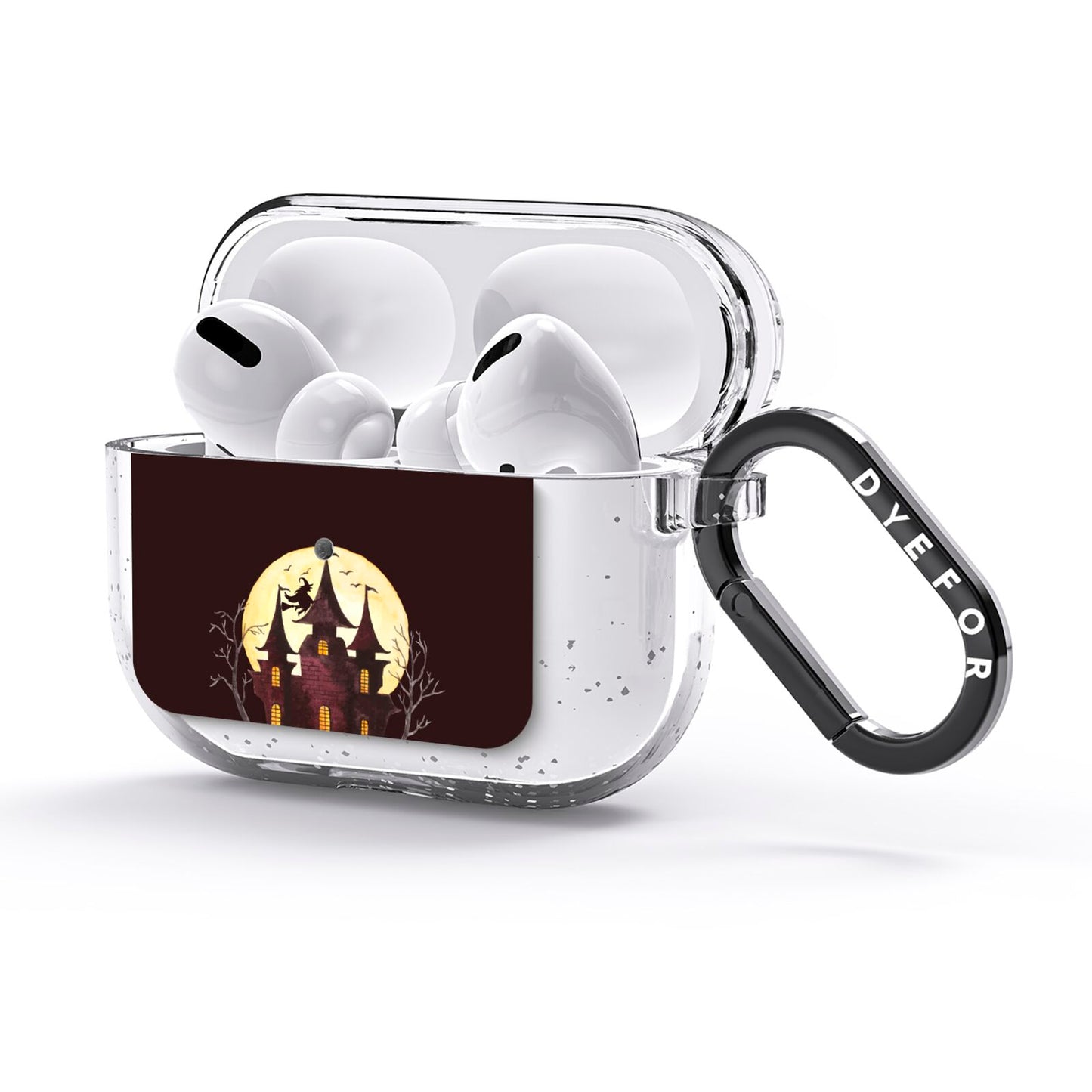 Halloween Haunted House AirPods Glitter Case 3rd Gen Side Image