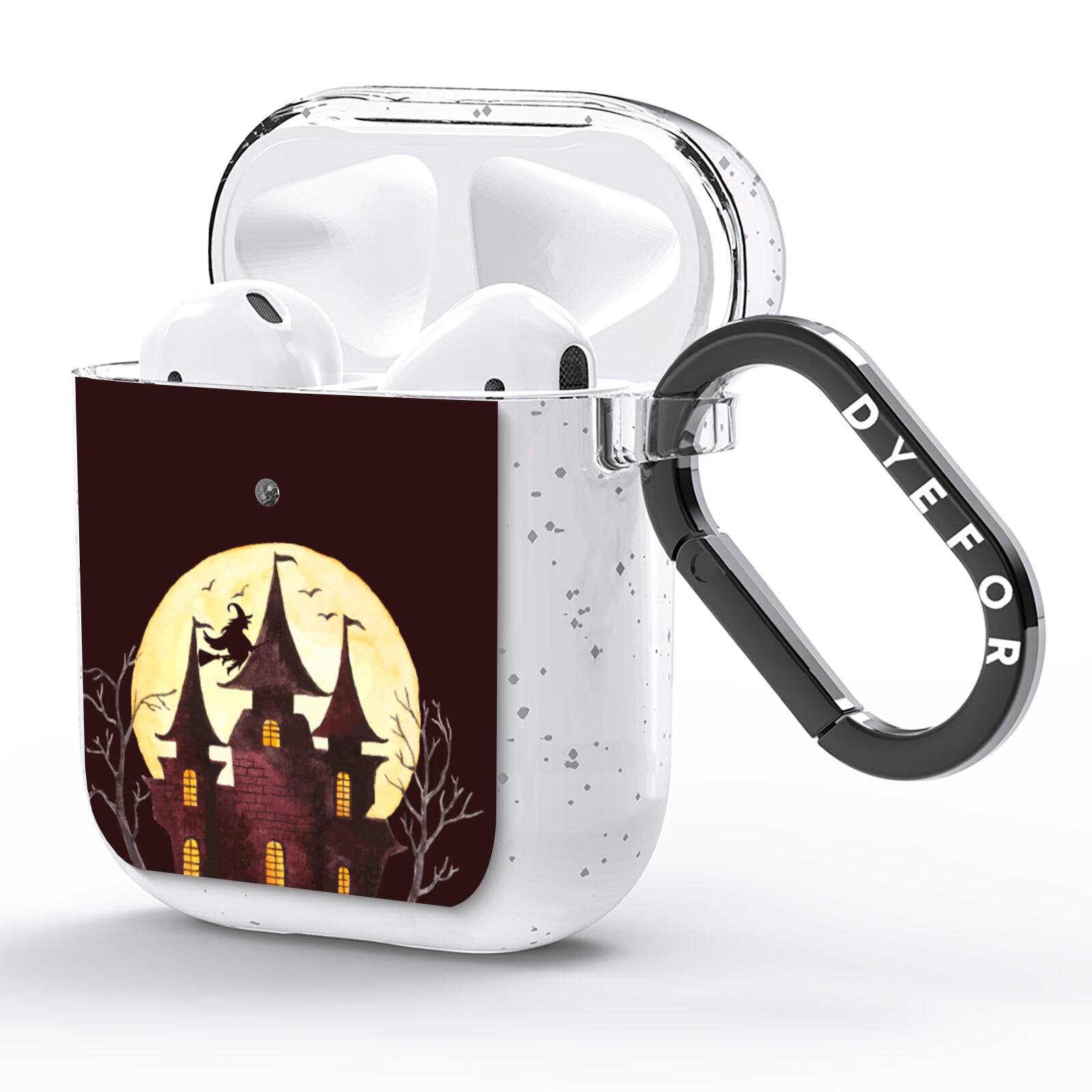 Halloween Haunted House AirPods Glitter Case Side Image