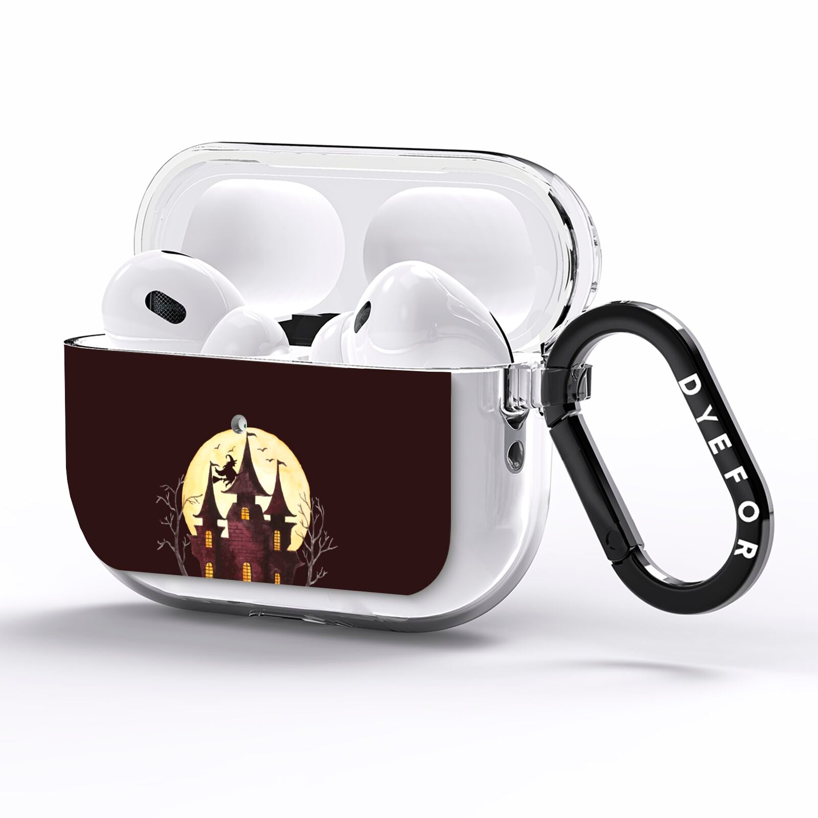 Halloween Haunted House AirPods Pro Clear Case Side Image