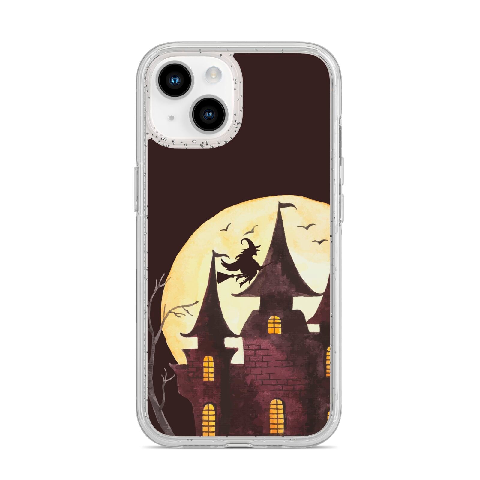 Halloween Haunted House iPhone 14 Glitter Tough Case Starlight