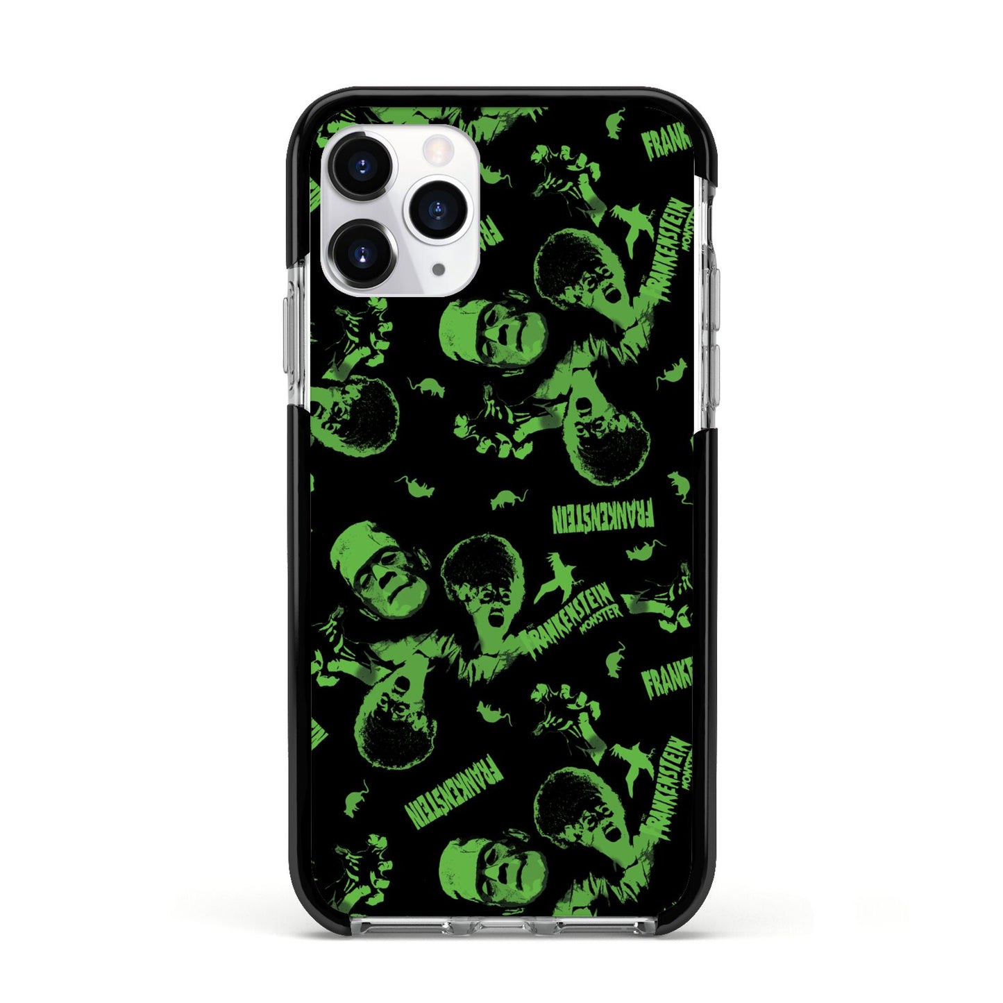 Halloween Monster Apple iPhone 11 Pro in Silver with Black Impact Case