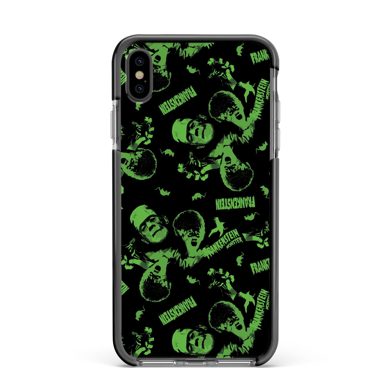 Halloween Monster Apple iPhone Xs Max Impact Case Black Edge on Black Phone