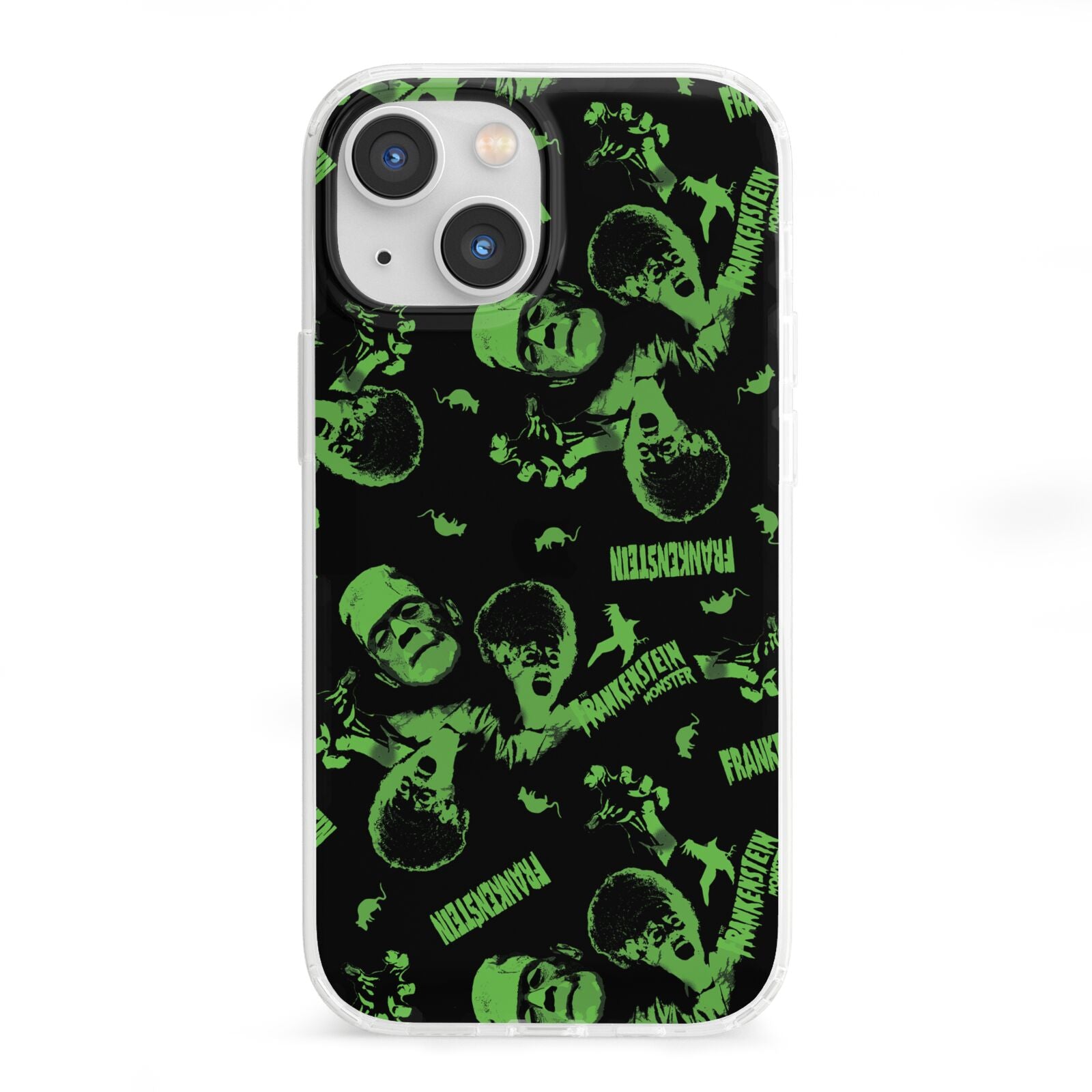 Halloween Monster iPhone 13 Mini Clear Bumper Case