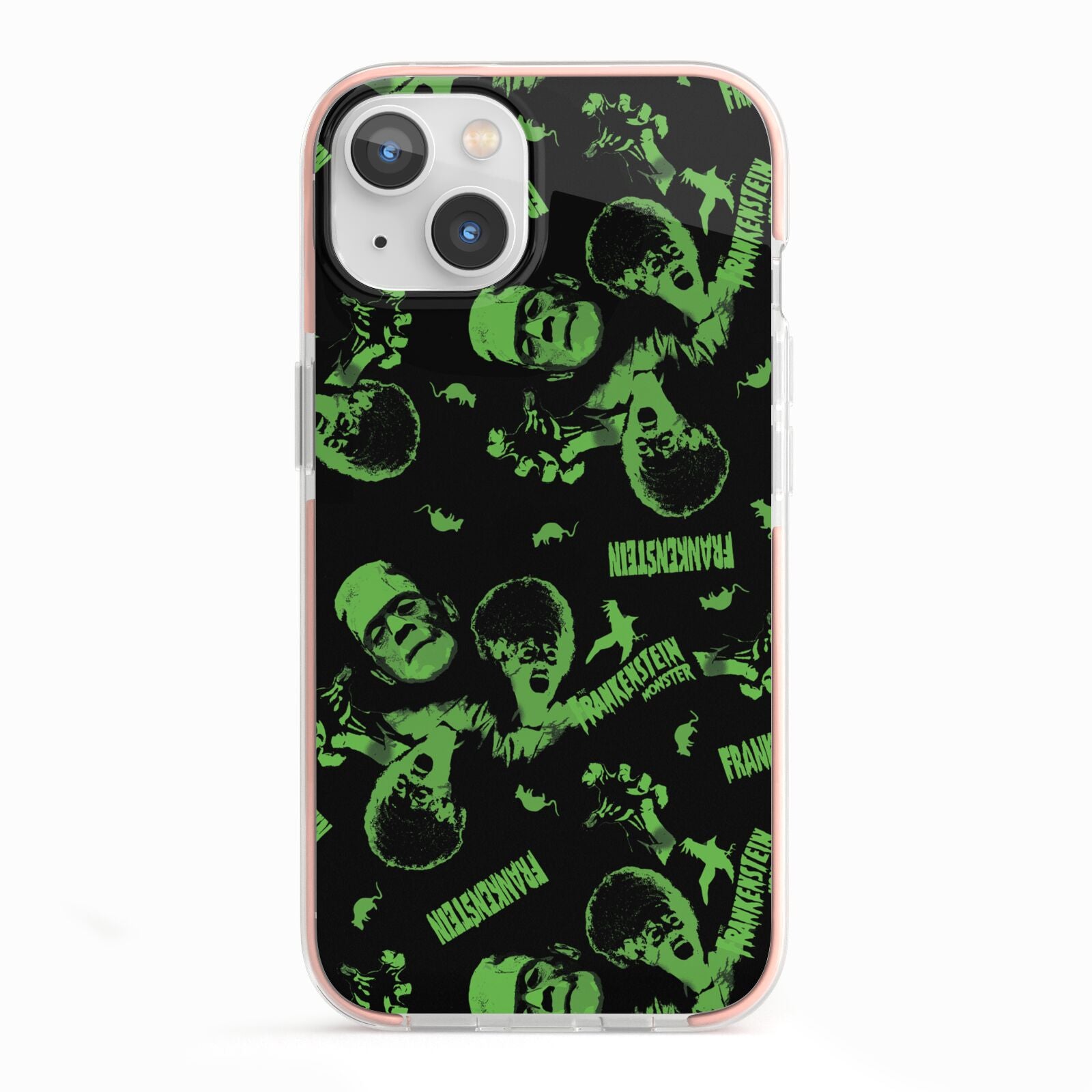 Halloween Monster iPhone 13 TPU Impact Case with Pink Edges