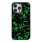 Halloween Monster iPhone 14 Pro Max Black Impact Case on Silver phone