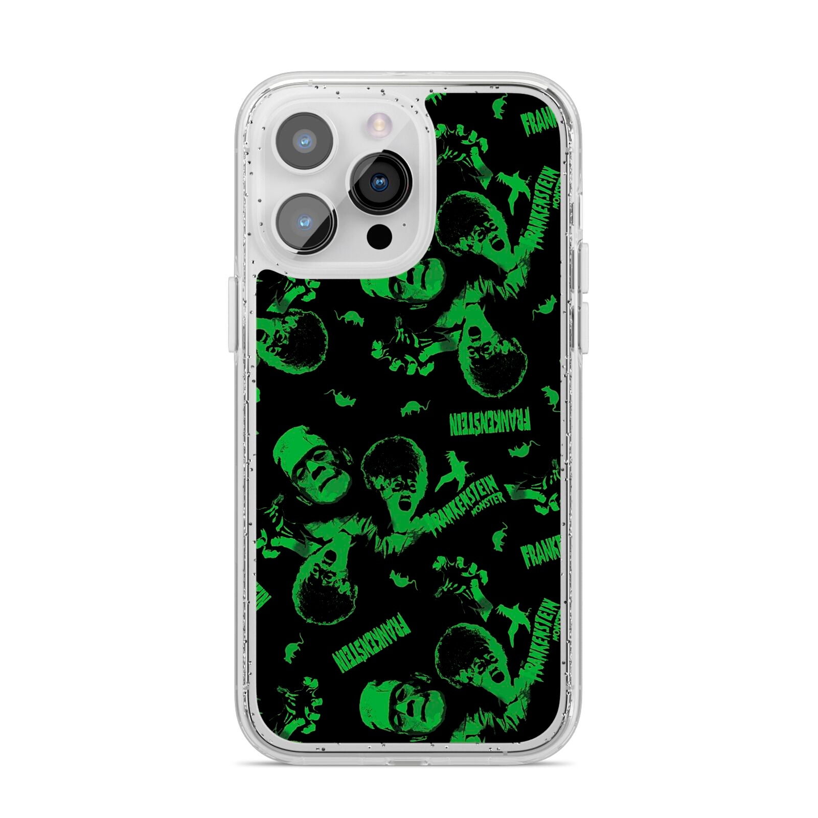 Halloween Monster iPhone 14 Pro Max Glitter Tough Case Silver