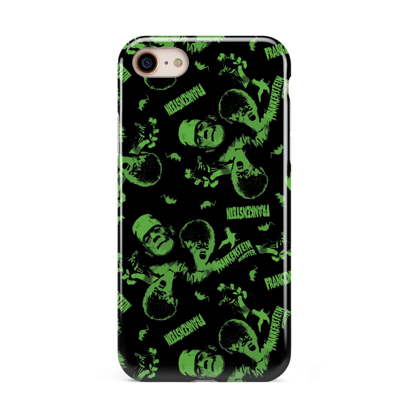 Halloween Monster iPhone 8 3D Tough Case on Gold Phone
