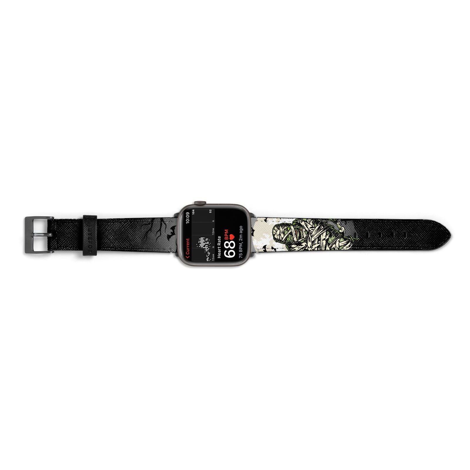 Halloween Mummy Apple Watch Strap Size 38mm Landscape Image Space Grey Hardware