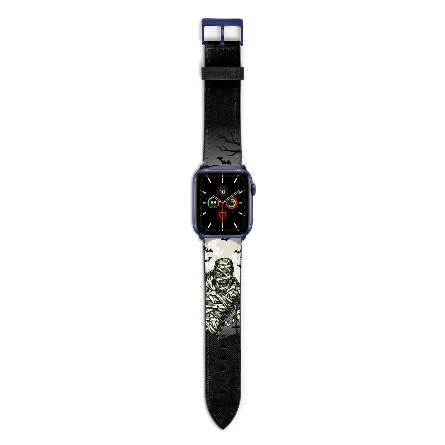 Halloween Mummy Apple Watch Strap with Blue Hardware