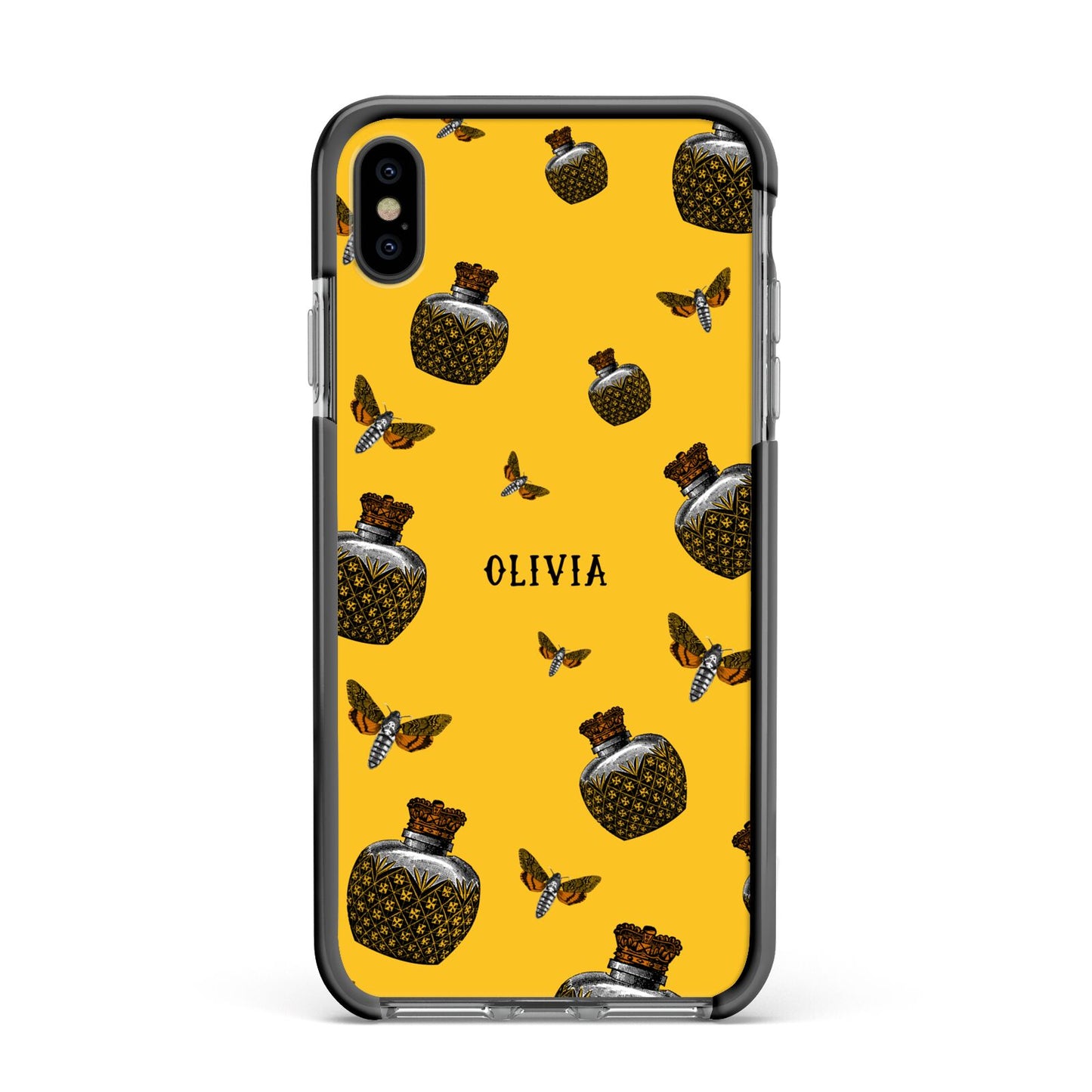 Halloween Potion Personalised Apple iPhone Xs Max Impact Case Black Edge on Black Phone