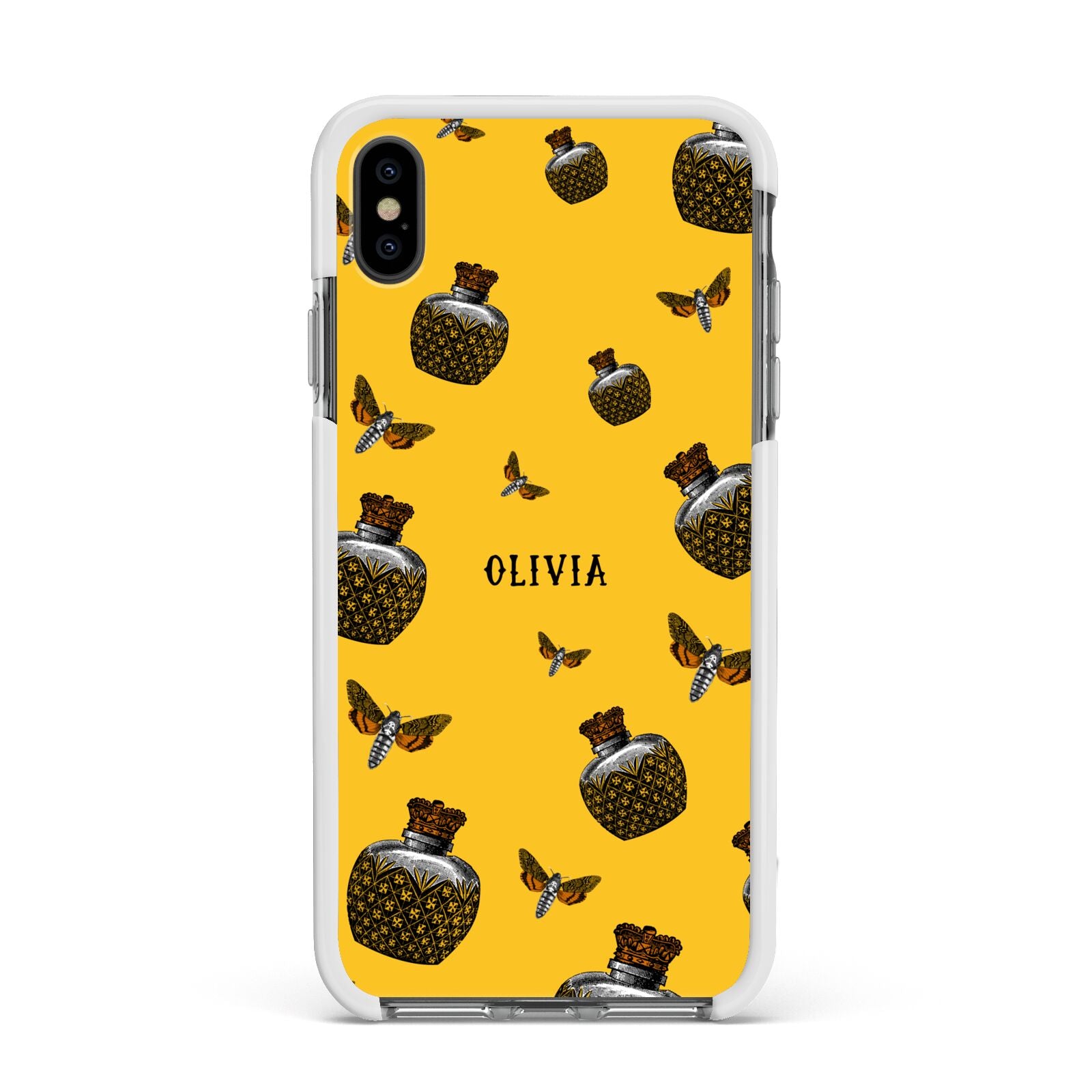 Halloween Potion Personalised Apple iPhone Xs Max Impact Case White Edge on Black Phone