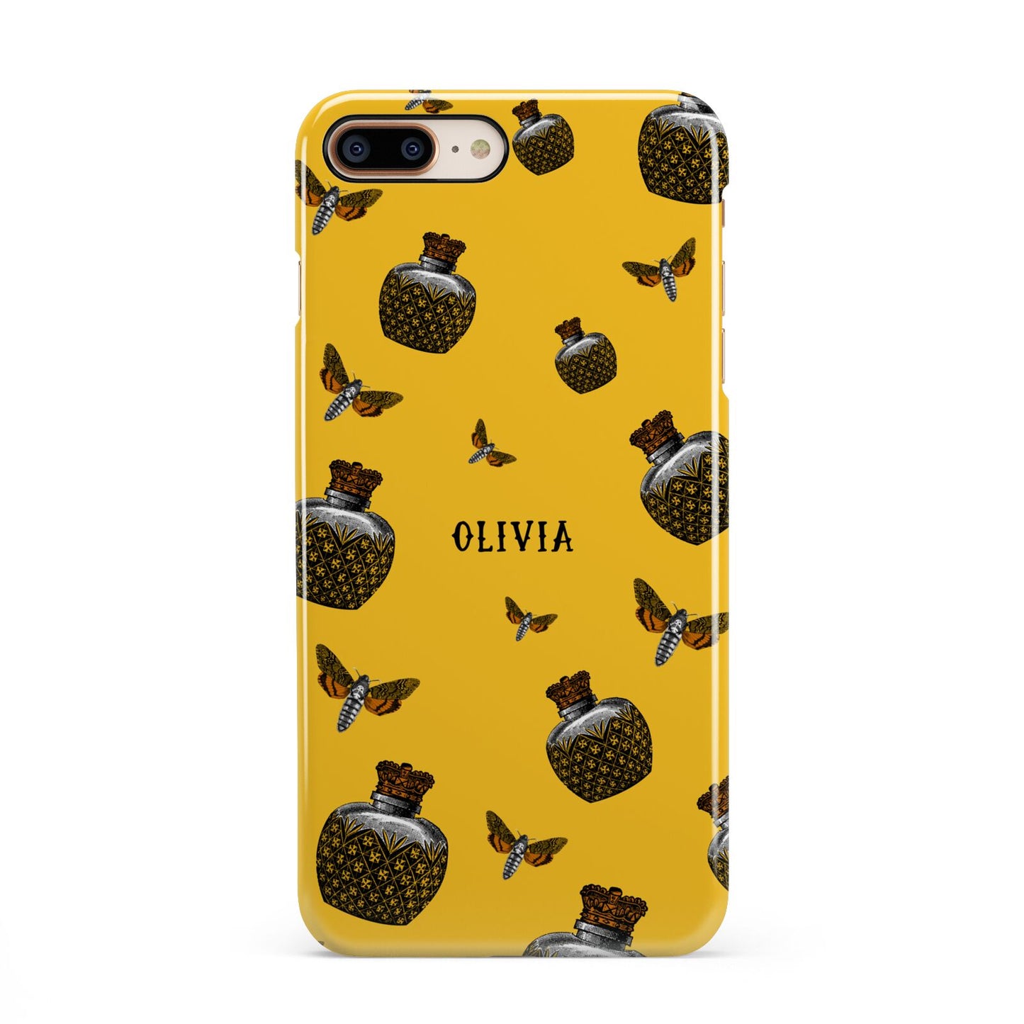 Halloween Potion Personalised iPhone 8 Plus 3D Snap Case on Gold Phone