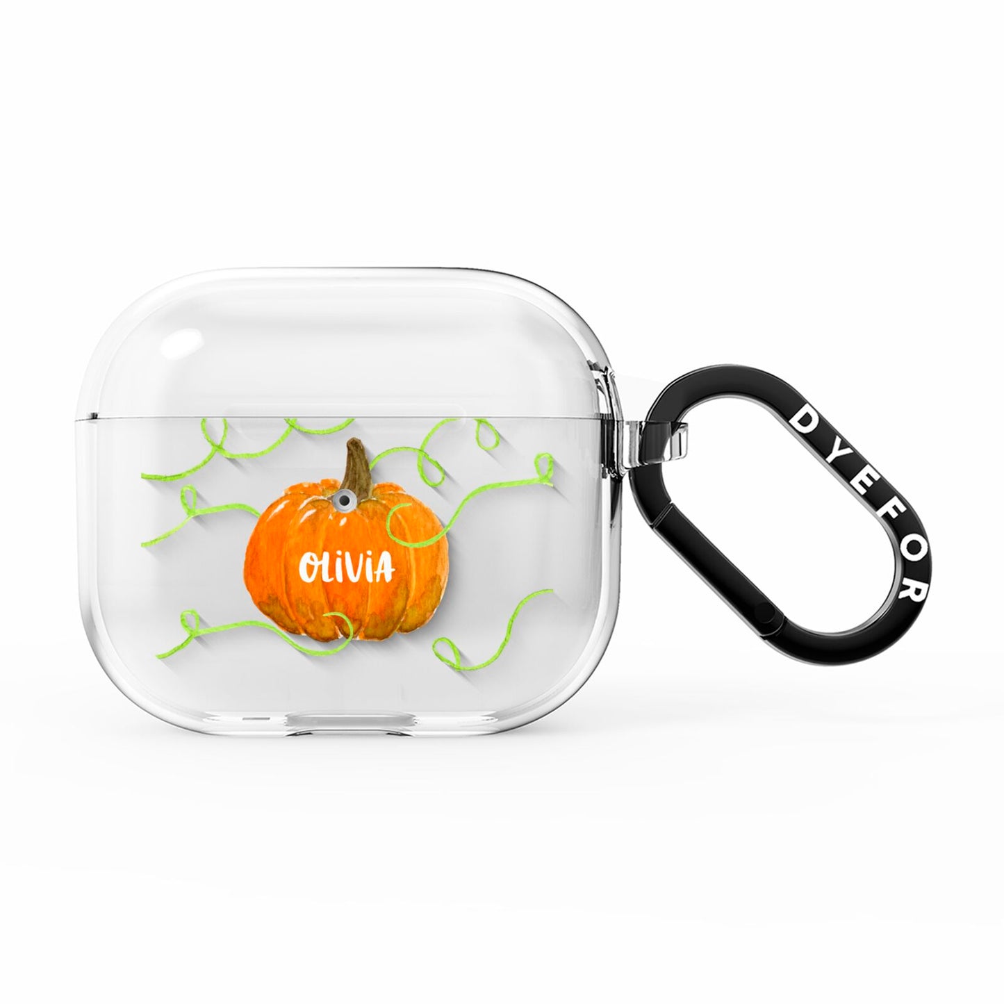 Halloween Pumpkin Personalised AirPods Clear Case 3rd Gen