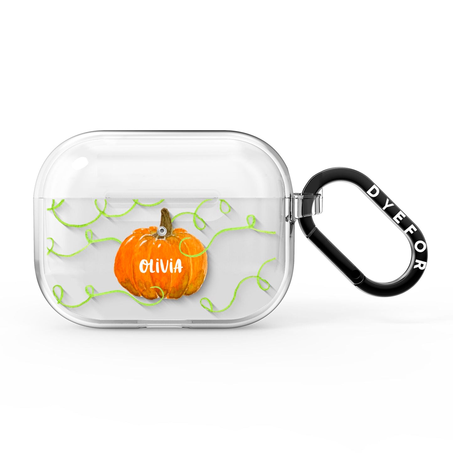 Halloween Pumpkin Personalised AirPods Pro Clear Case