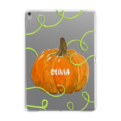 Halloween Pumpkin Personalised Apple iPad Silver Case