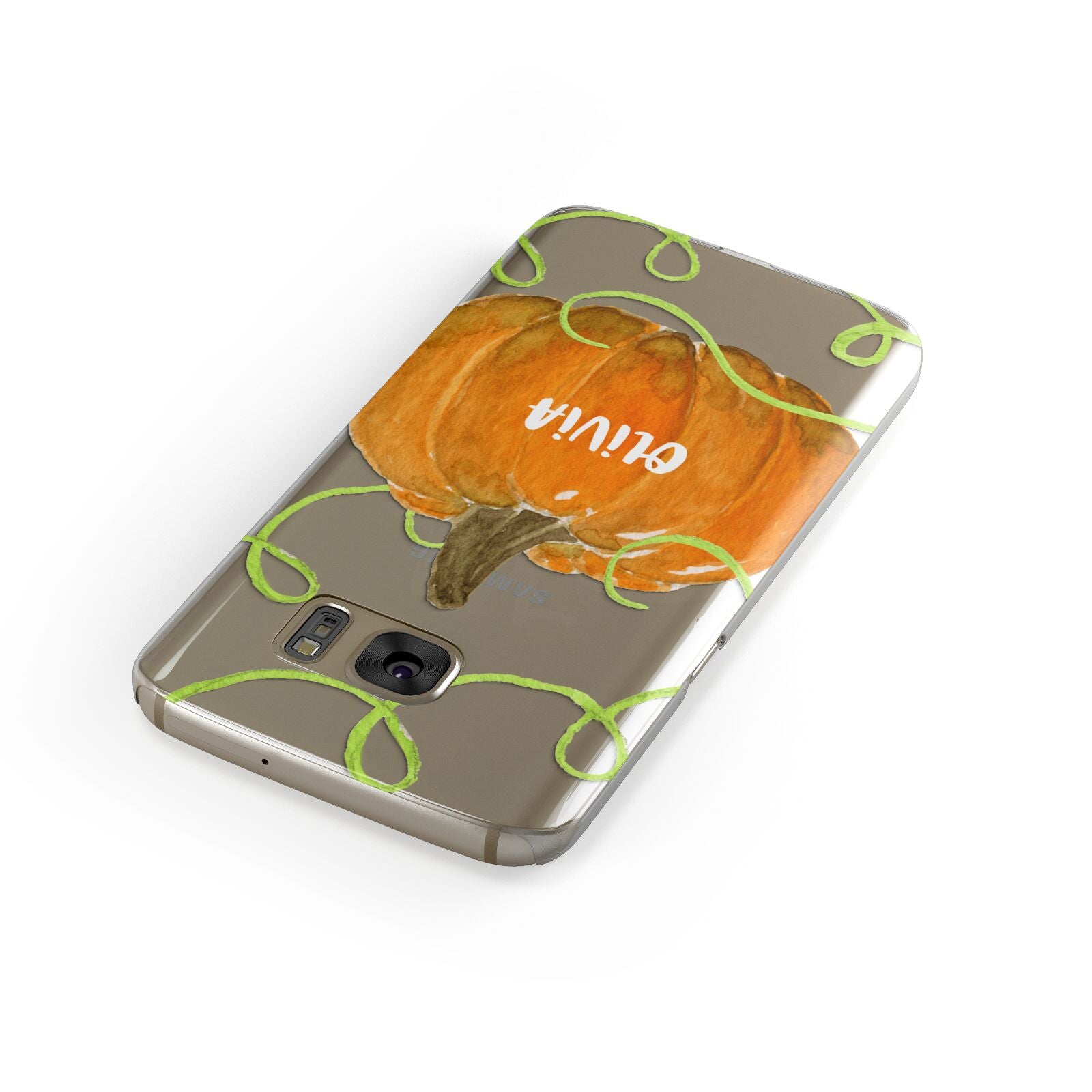 Halloween Pumpkin Personalised Samsung Galaxy Case Front Close Up