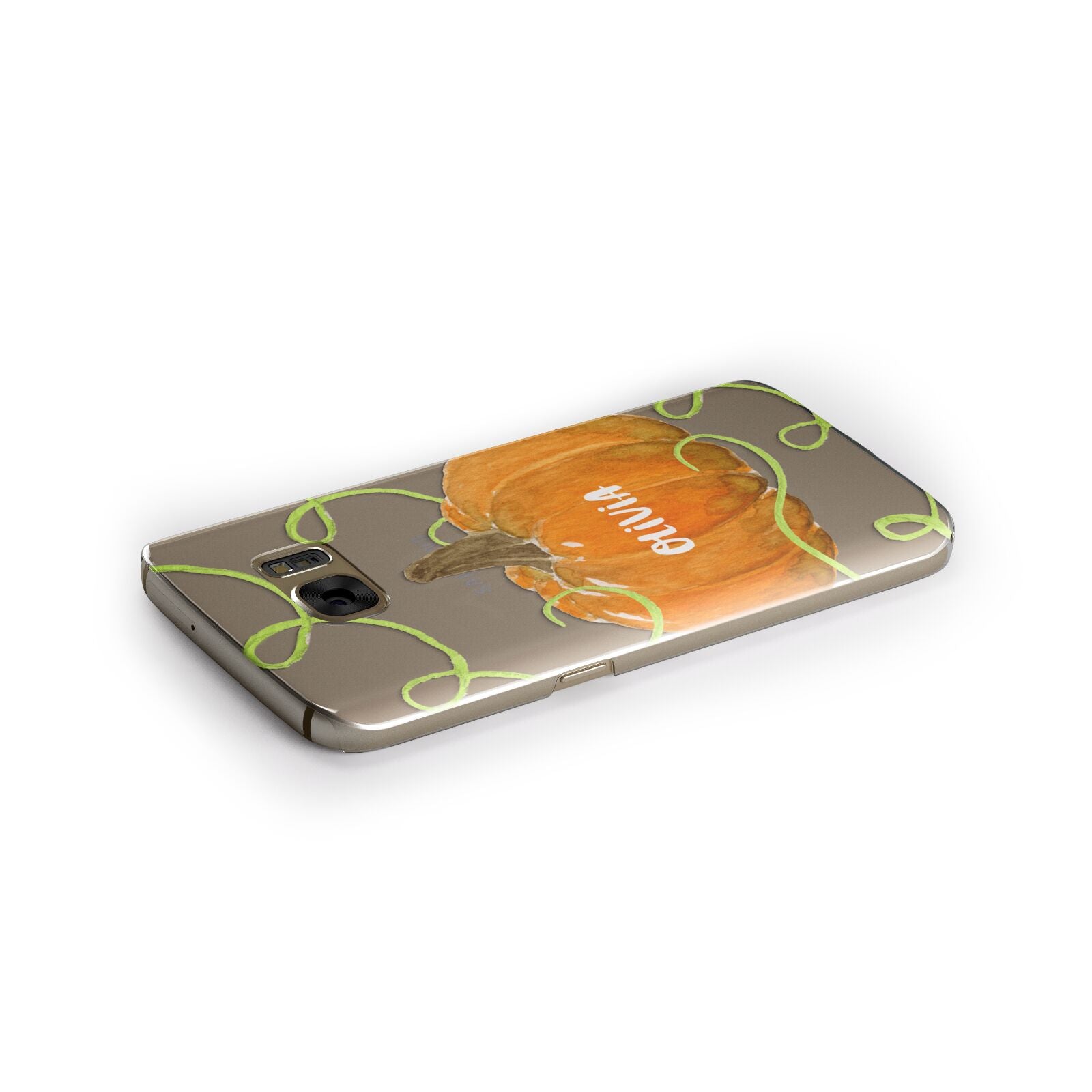 Halloween Pumpkin Personalised Samsung Galaxy Case Side Close Up