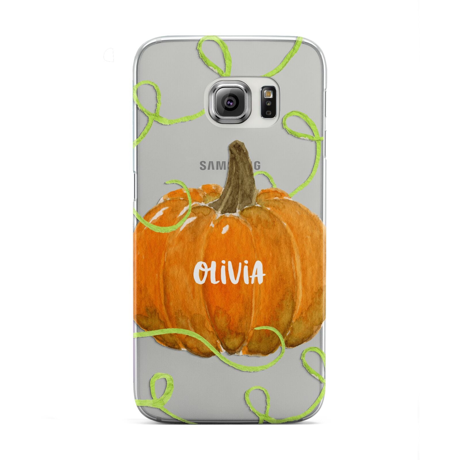 Halloween Pumpkin Personalised Samsung Galaxy S6 Edge Case