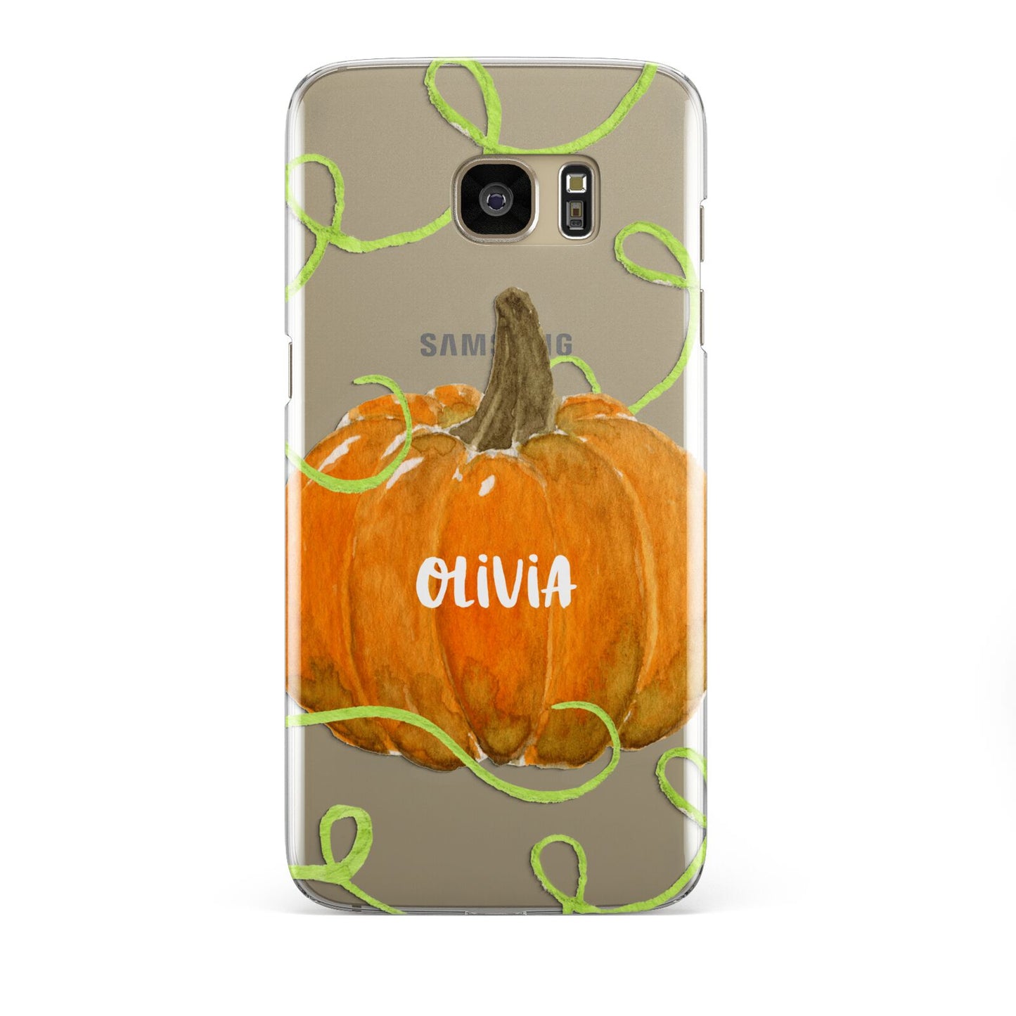 Halloween Pumpkin Personalised Samsung Galaxy S7 Edge Case