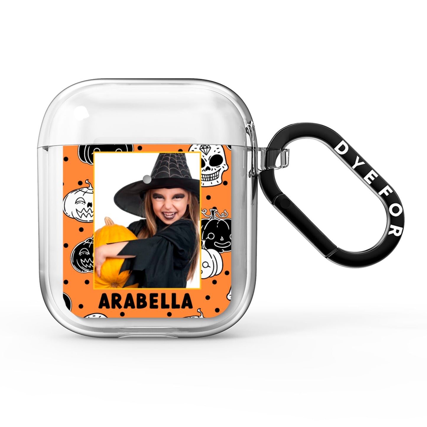 Halloween Pumpkins Photo Upload AirPods Clear Case