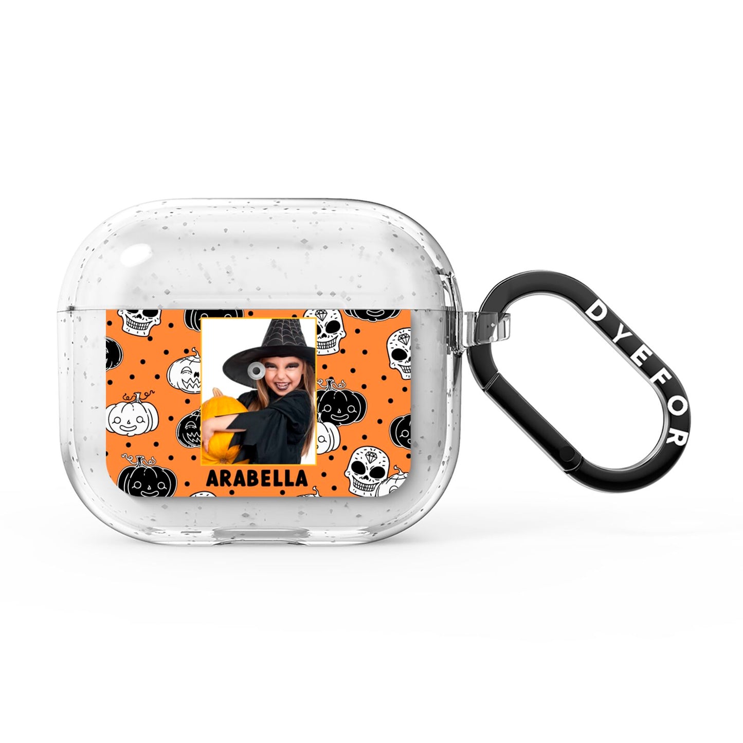 Halloween Pumpkins Photo Upload AirPods Glitter Case 3rd Gen