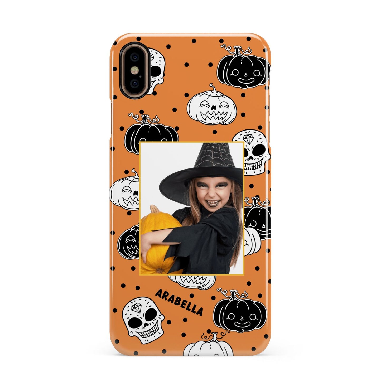 Halloween Pumpkins Photo Upload Apple iPhone Xs Max 3D Snap Case