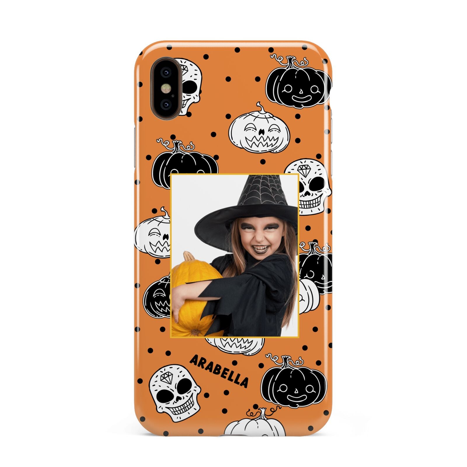 Halloween Pumpkins Photo Upload Apple iPhone Xs Max 3D Tough Case