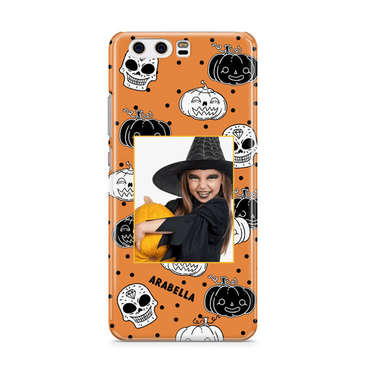 Halloween Pumpkins Photo Upload Huawei P10 Phone Case