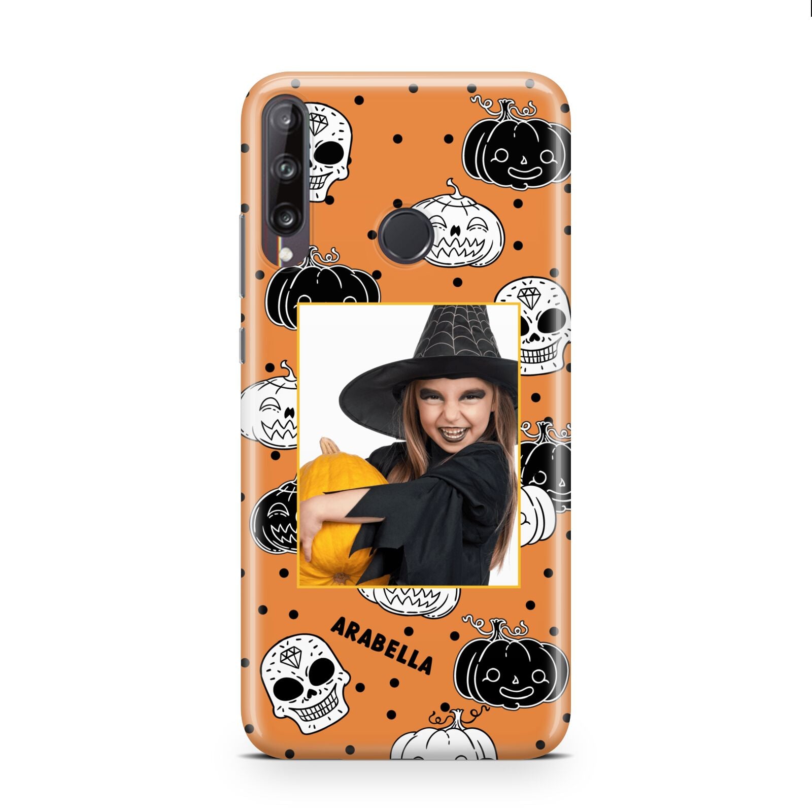 Halloween Pumpkins Photo Upload Huawei P40 Lite E Phone Case